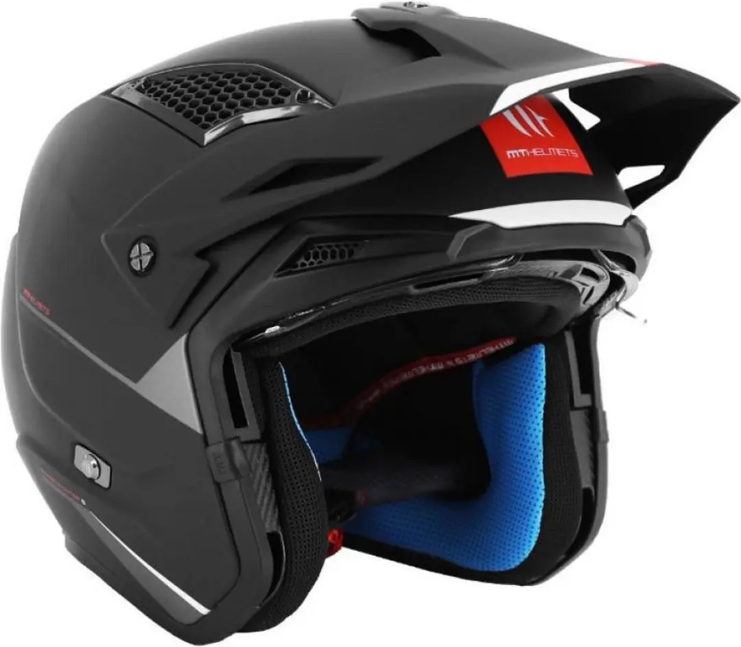 MT Helmets Streetfighter SV Trialhelm - XS - Mat Zwart