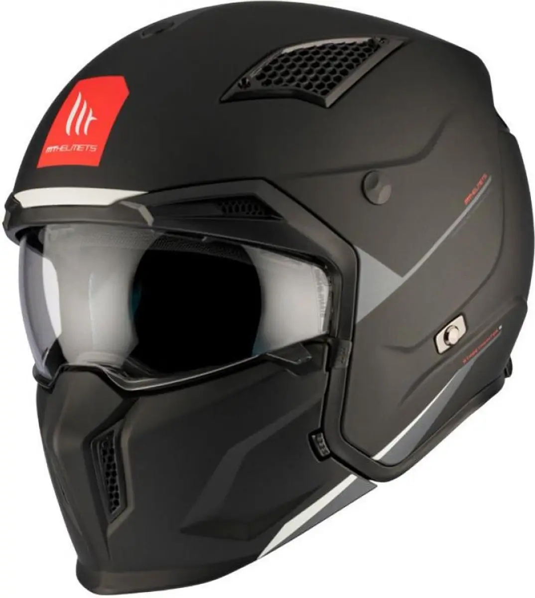 MT Helmets Streetfighter SV Trialhelm - XS - Mat Zwart