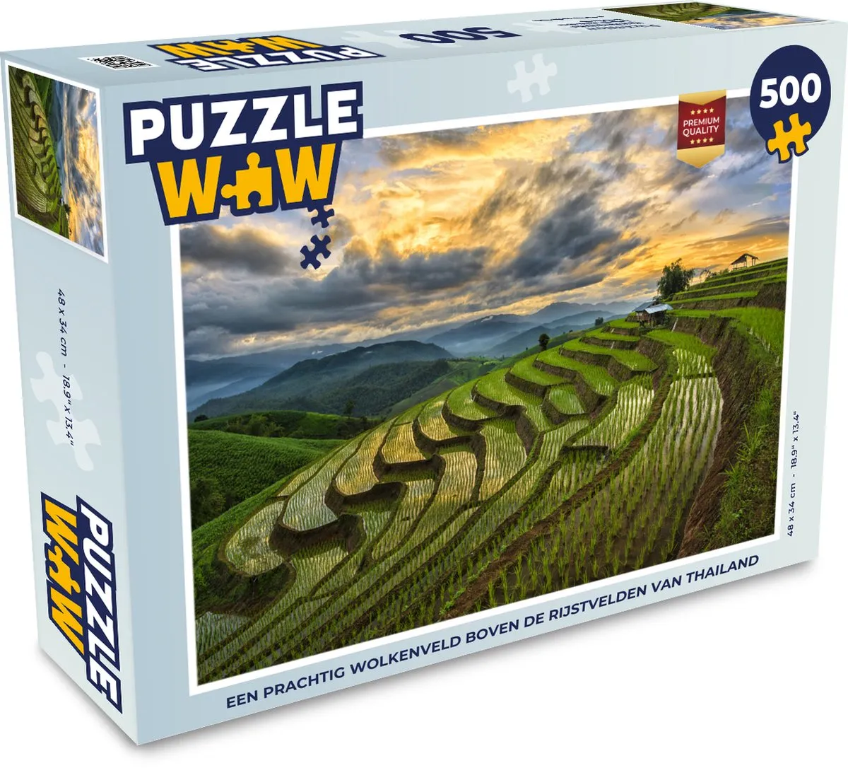 PuzzleWow Wolkenveld Thailand Legpuzzel 500 Stuks