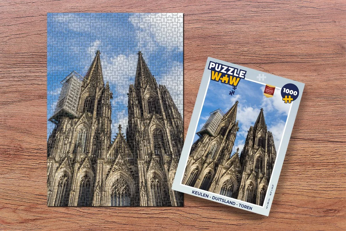 PuzzleWow Keulen Toren Legpuzzel 1000 Stuks - Multicolor