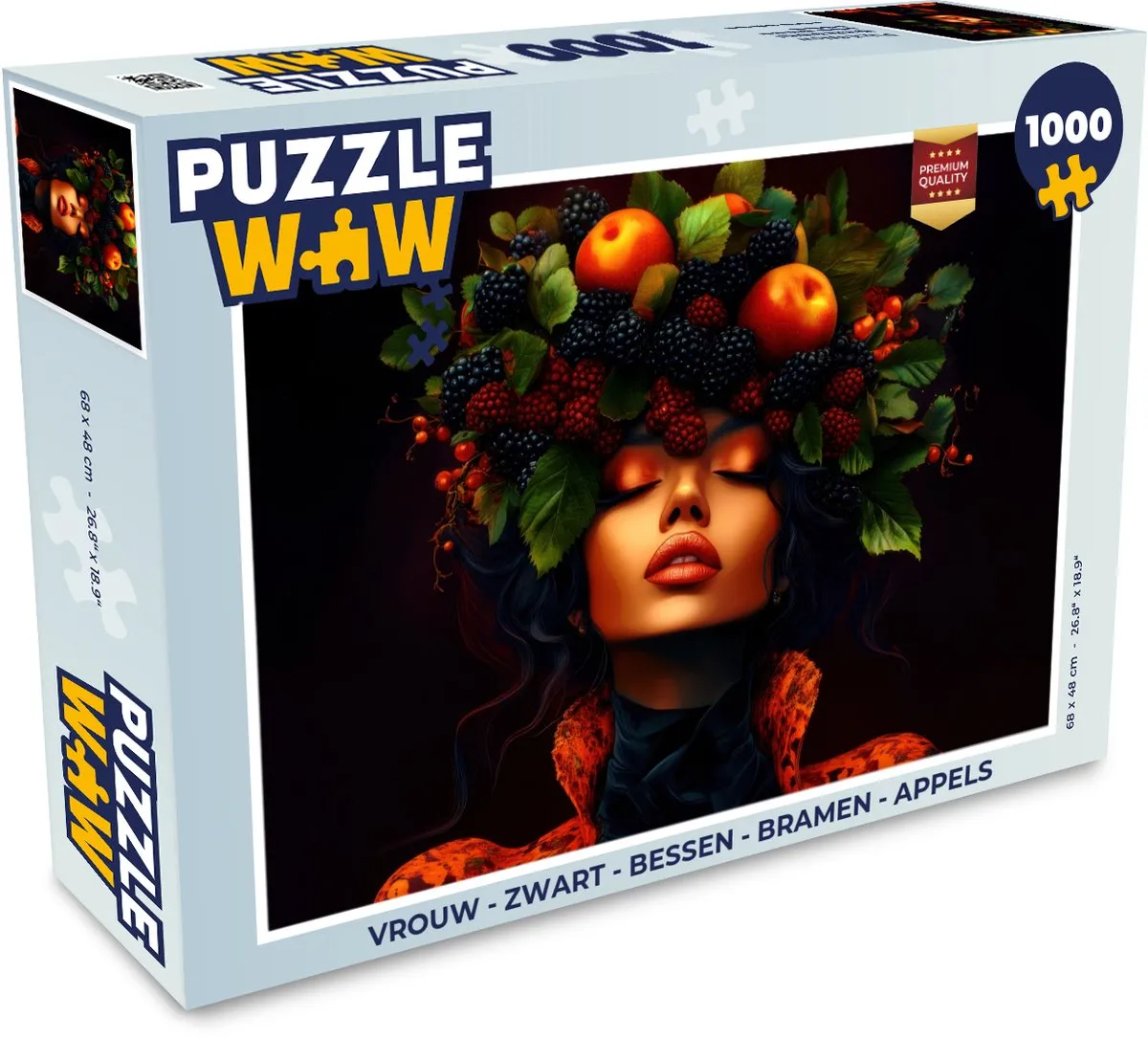 PuzzleWow Legpuzzel 1000 Stuks - Vrouw Bessen
