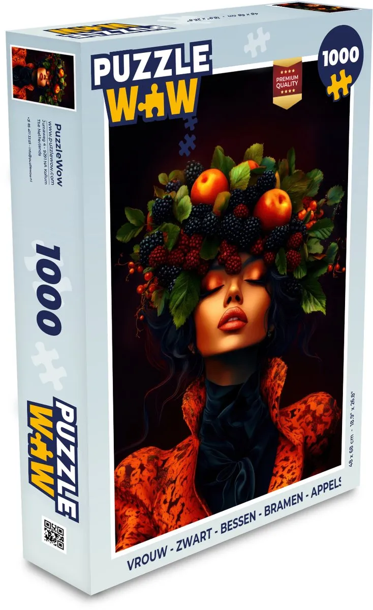 PuzzleWow Legpuzzel 1000 Stuks - Vrouw Bessen