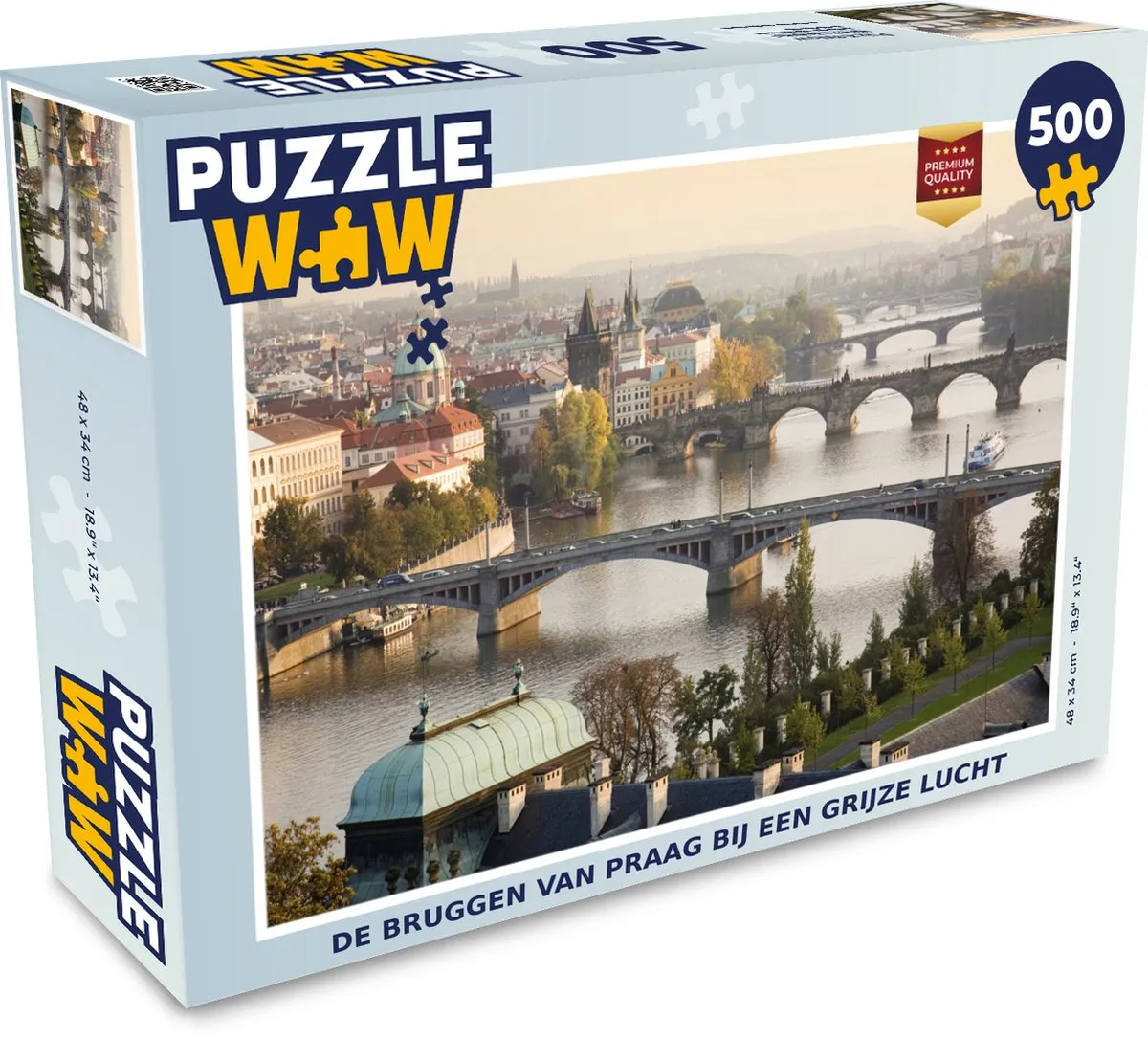 PuzzleWow Bruggen Praag Legpuzzel 500 Stuks