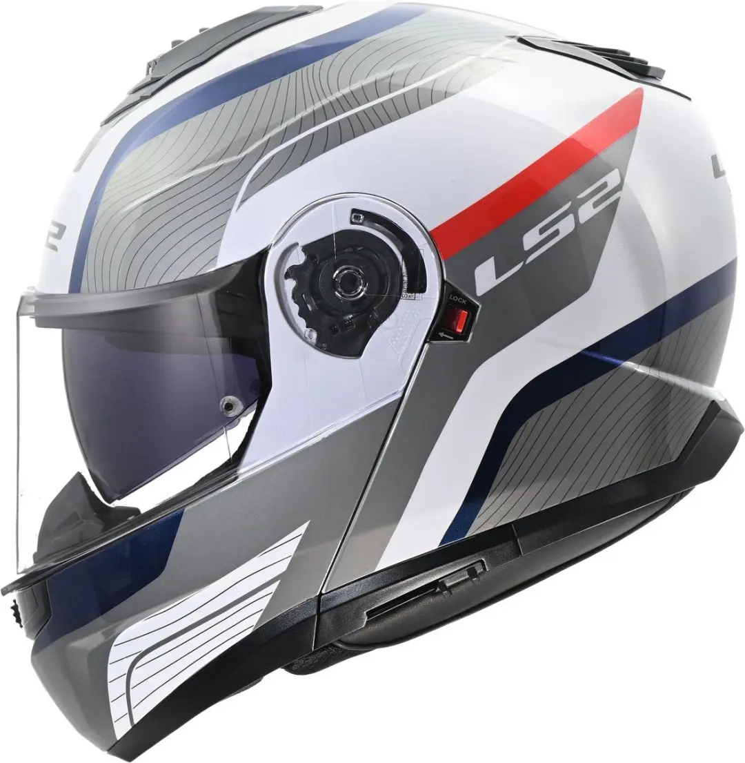LS2 FF908 Strobe II Monza Wit Blauw Rood 06 Systeemhelm