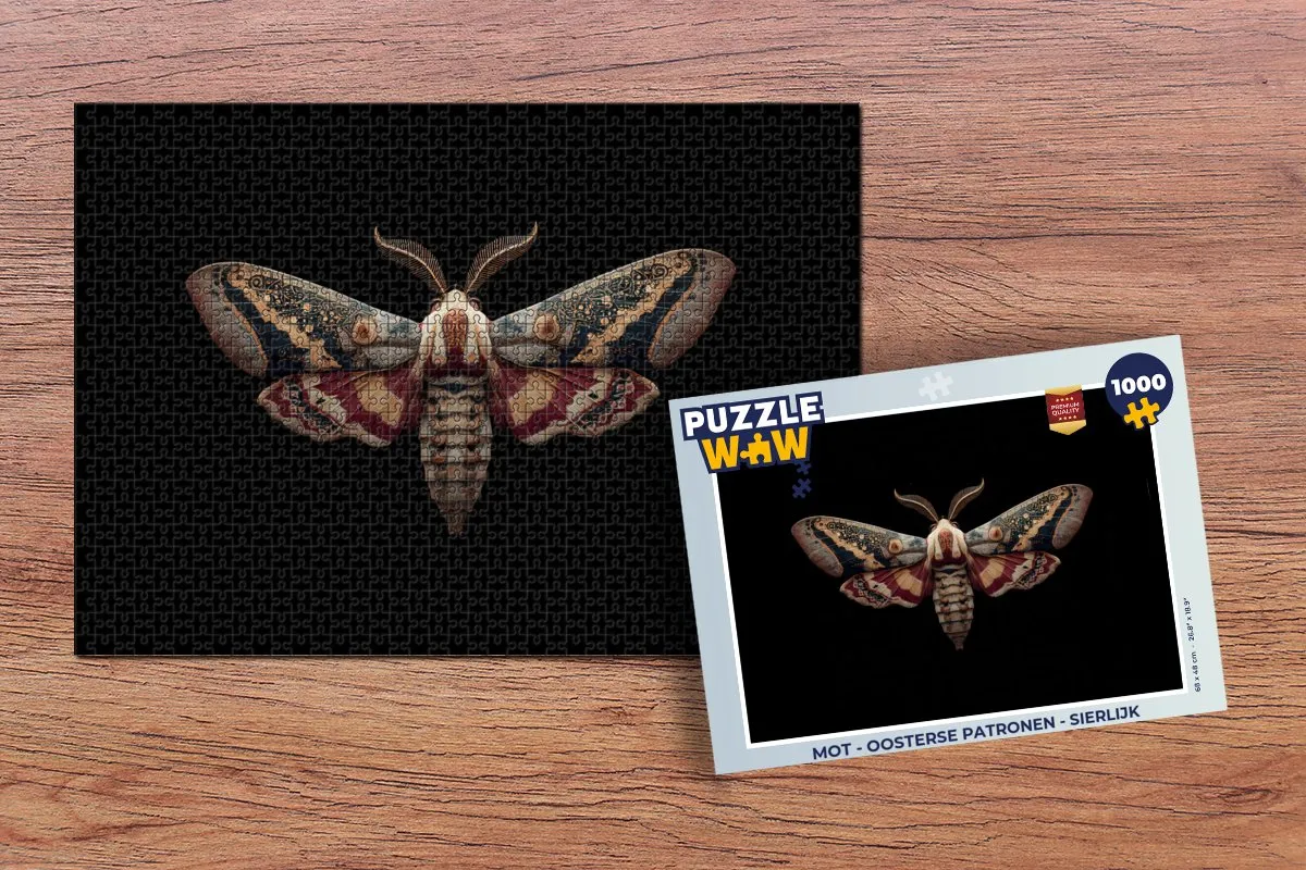 PuzzleWow Mot Sierlijk Legpuzzel 1000 Stuks - 8721414224821