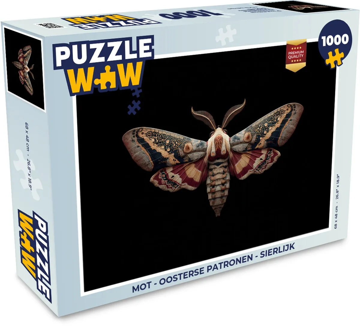 PuzzleWow Mot Sierlijk Legpuzzel 1000 Stuks
