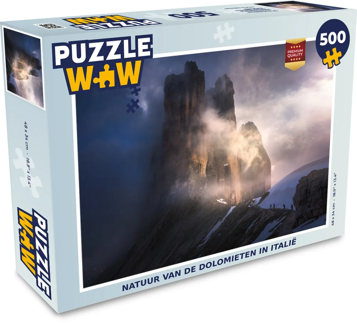 PuzzleWow Natuur van de Dolomieten Legpuzzel 500 Stuks
