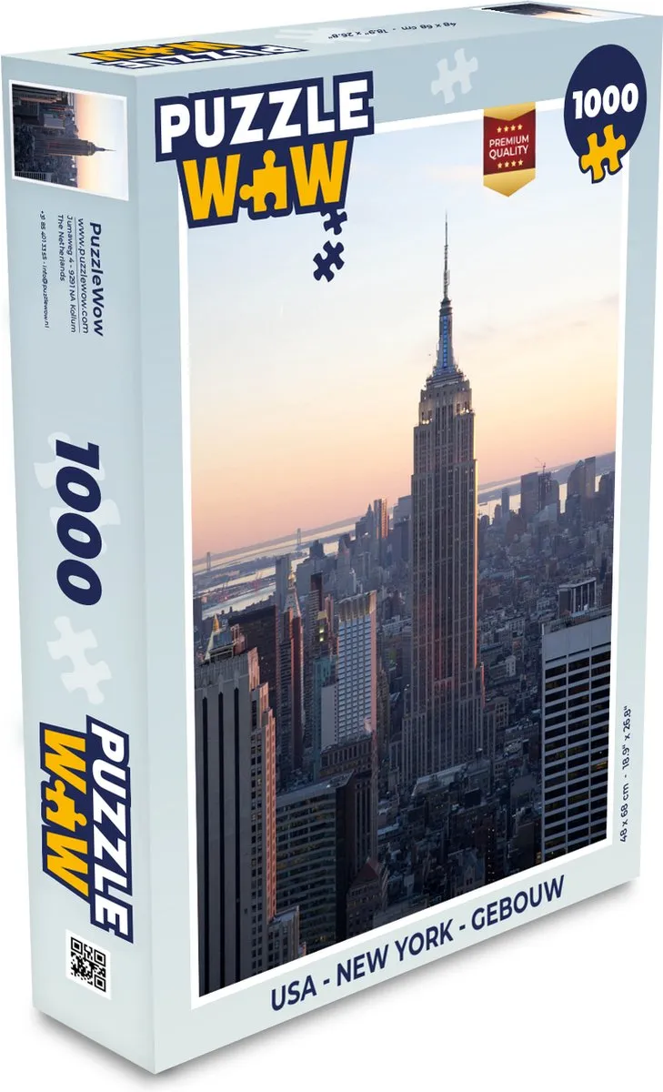 PuzzleWow New York Gebouw Legpuzzel 1000 Stuks