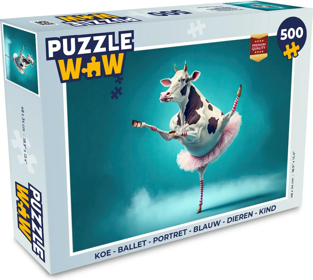 PuzzleWow Koe Ballet Portret Legpuzzel 500 Stuks - Multicolor