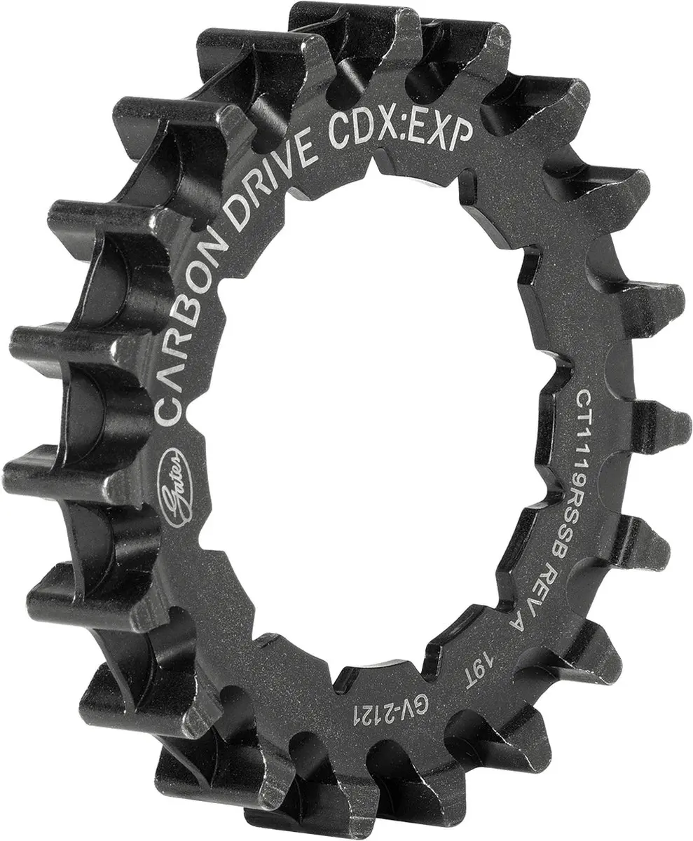 Gates CDX achtertandwiel 19 tands Rohloff Splined Expedition, ZWART