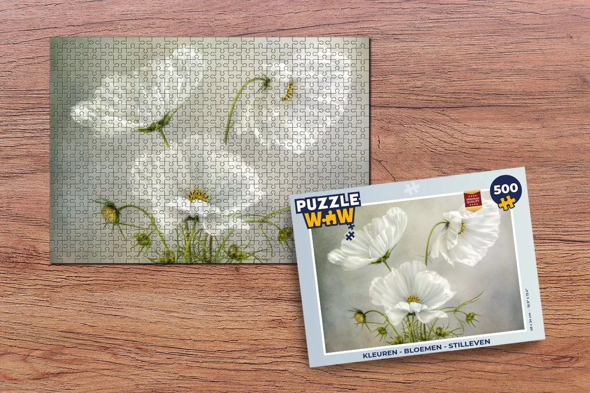 PuzzleWow Bloemen Stilleven Klaproos Legpuzzel 500 Stuks - Multicolor
