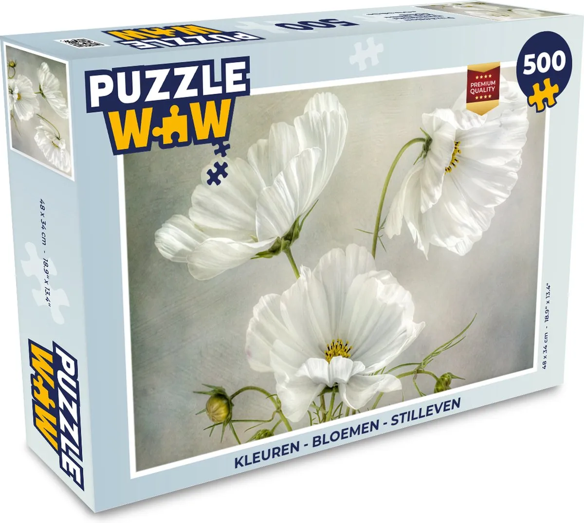 PuzzleWow Bloemen Stilleven Klaproos Legpuzzel 500 Stuks - Multicolor
