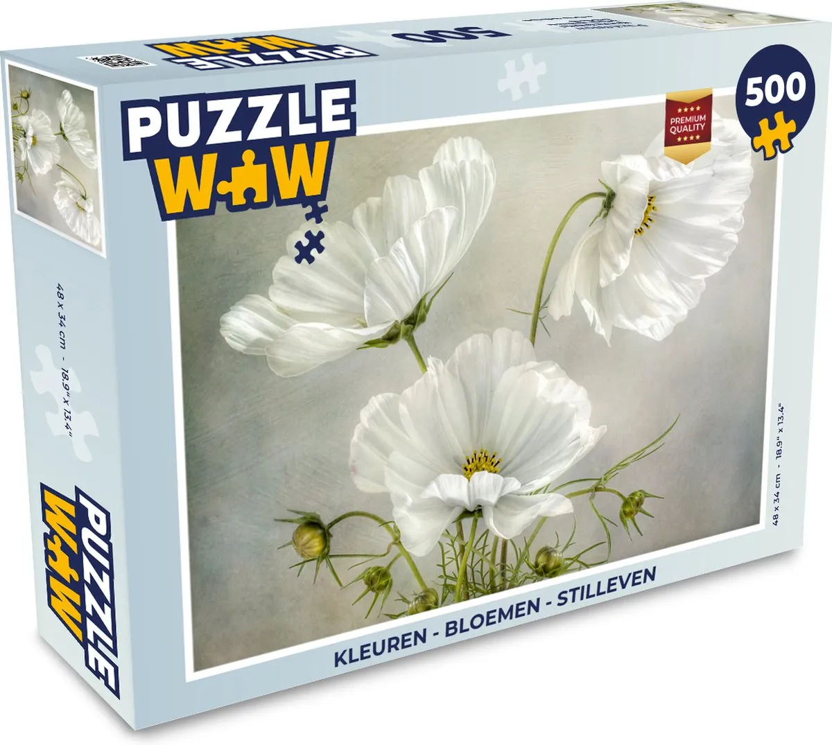 PuzzleWow Bloemen Stilleven Klaproos Legpuzzel 500 Stuks