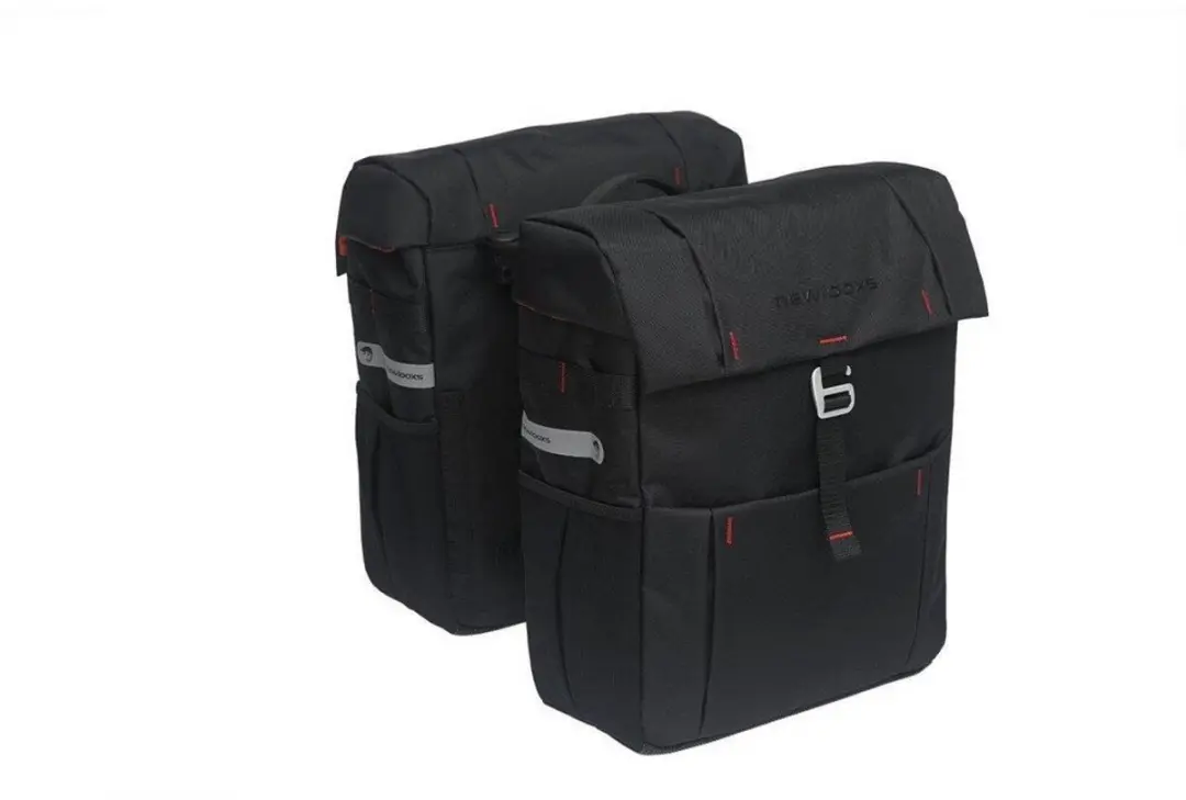 New Looxs Vigo Double Fietstas 37L - Zwart - afbeelding 2 van 6