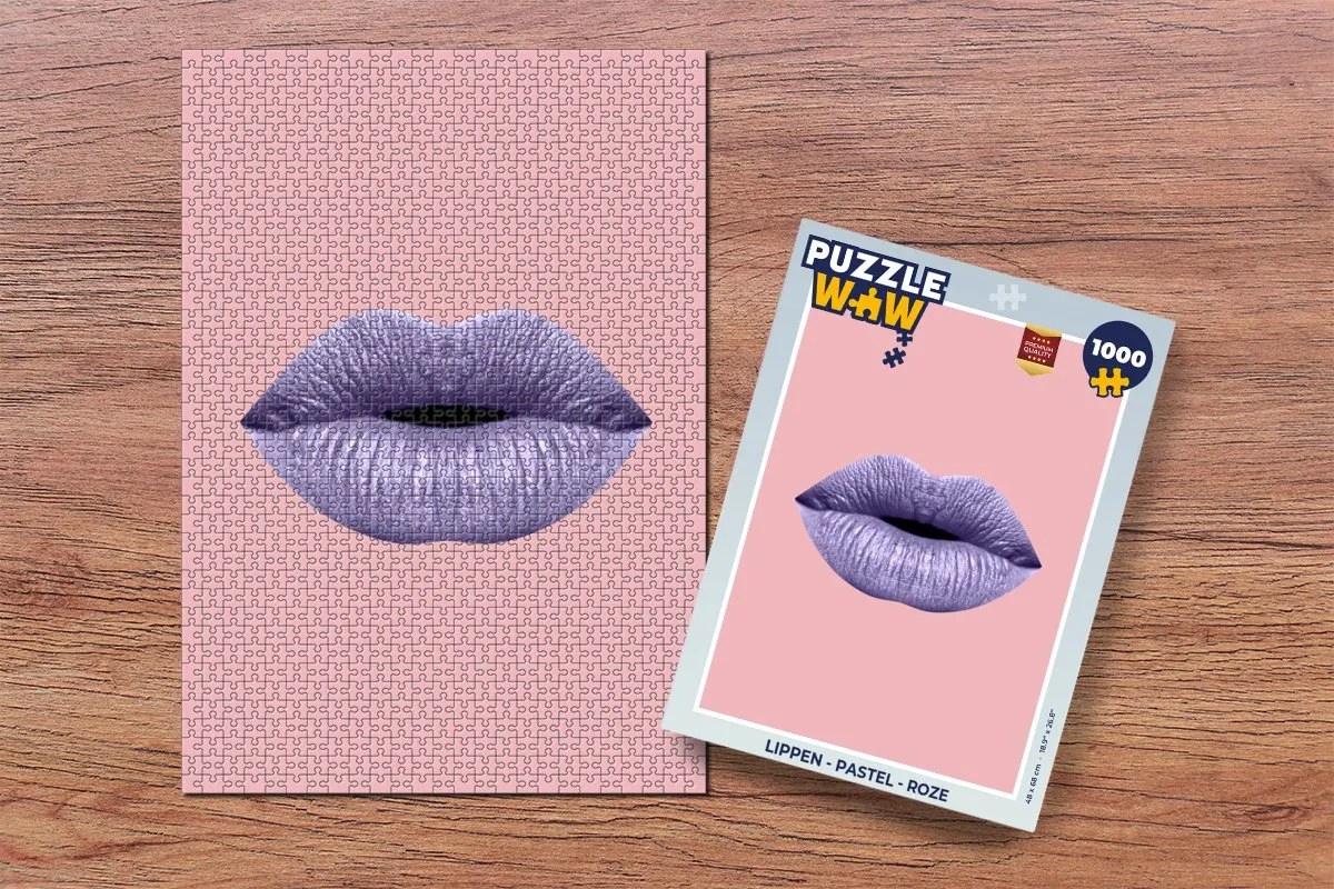 PuzzleWow Lippen Pastel Legpuzzel 1000 Stuks - Multicolor