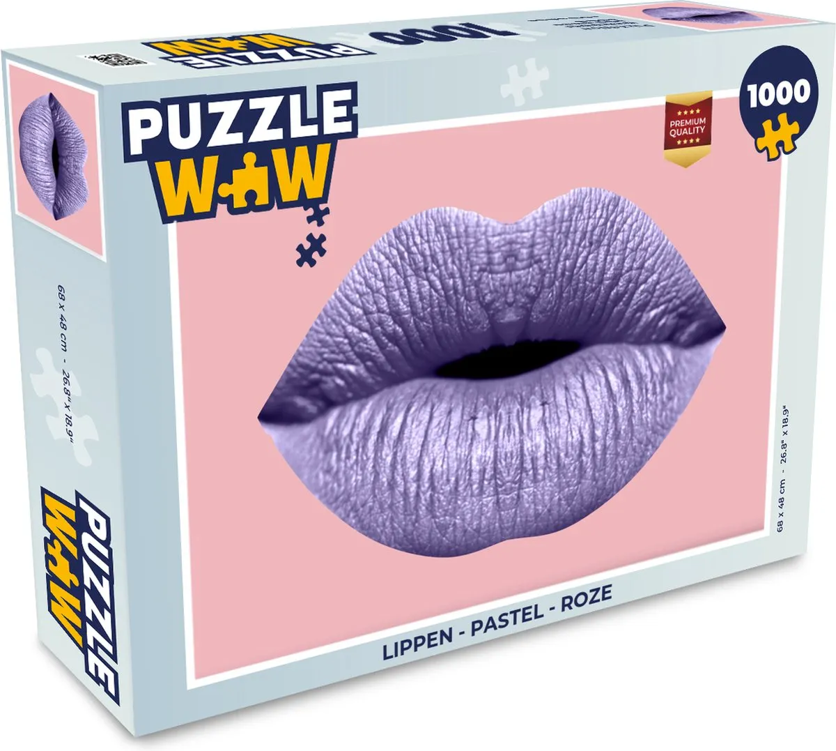 PuzzleWow Lippen Pastel Legpuzzel 1000 Stuks - Multicolor