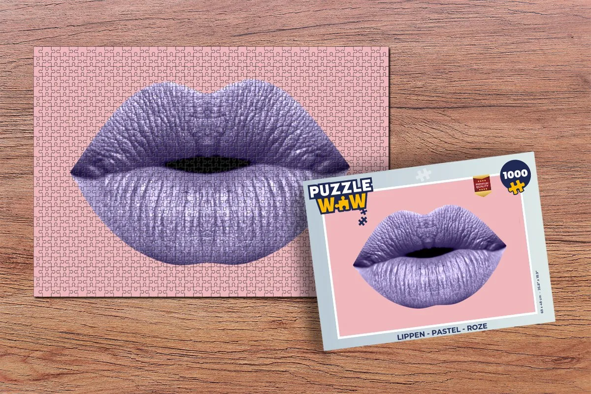 PuzzleWow Lippen Pastel Legpuzzel 1000 Stuks - Multicolor
