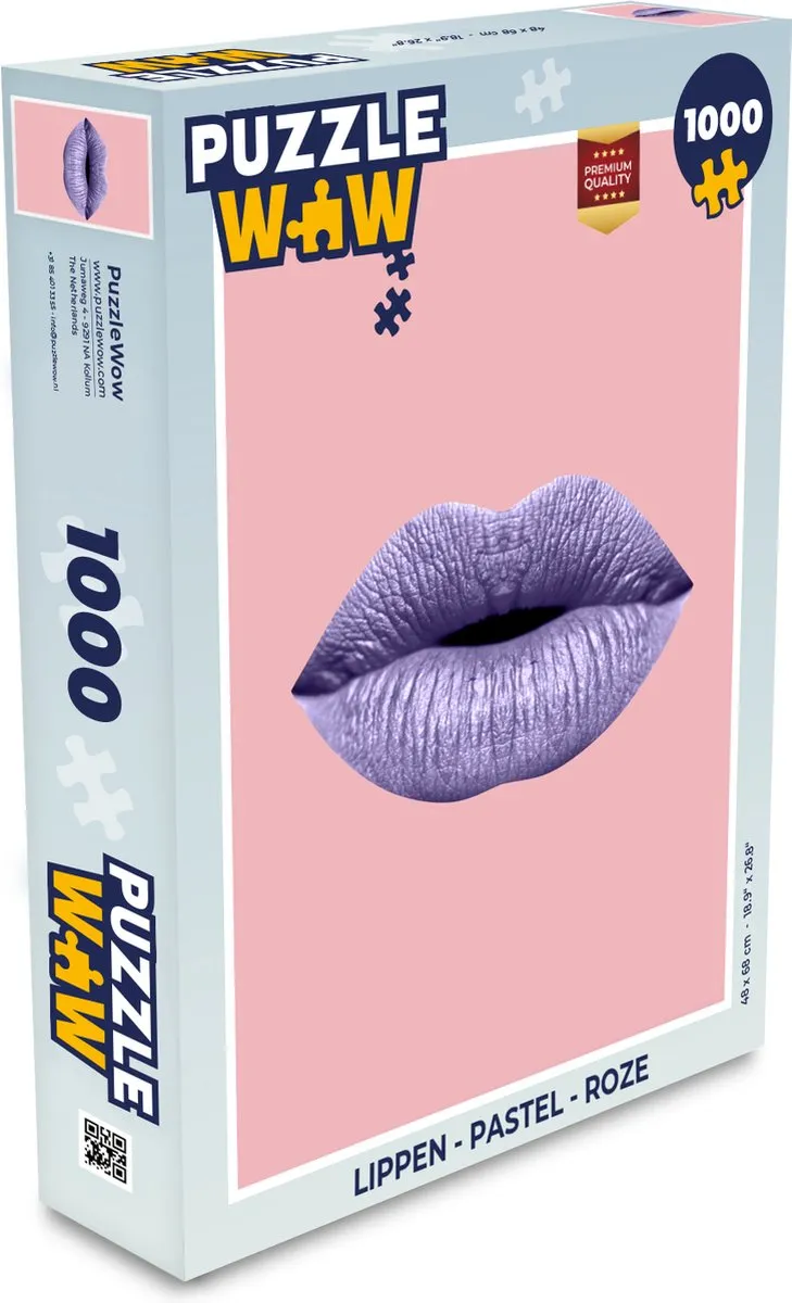 PuzzleWow Lippen Pastel Legpuzzel 1000 Stuks