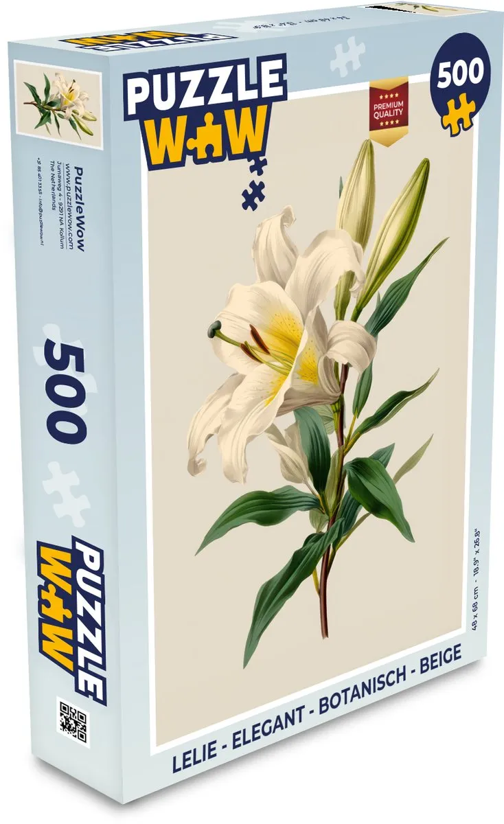 PuzzleWow Botanische Legpuzzel Lelie