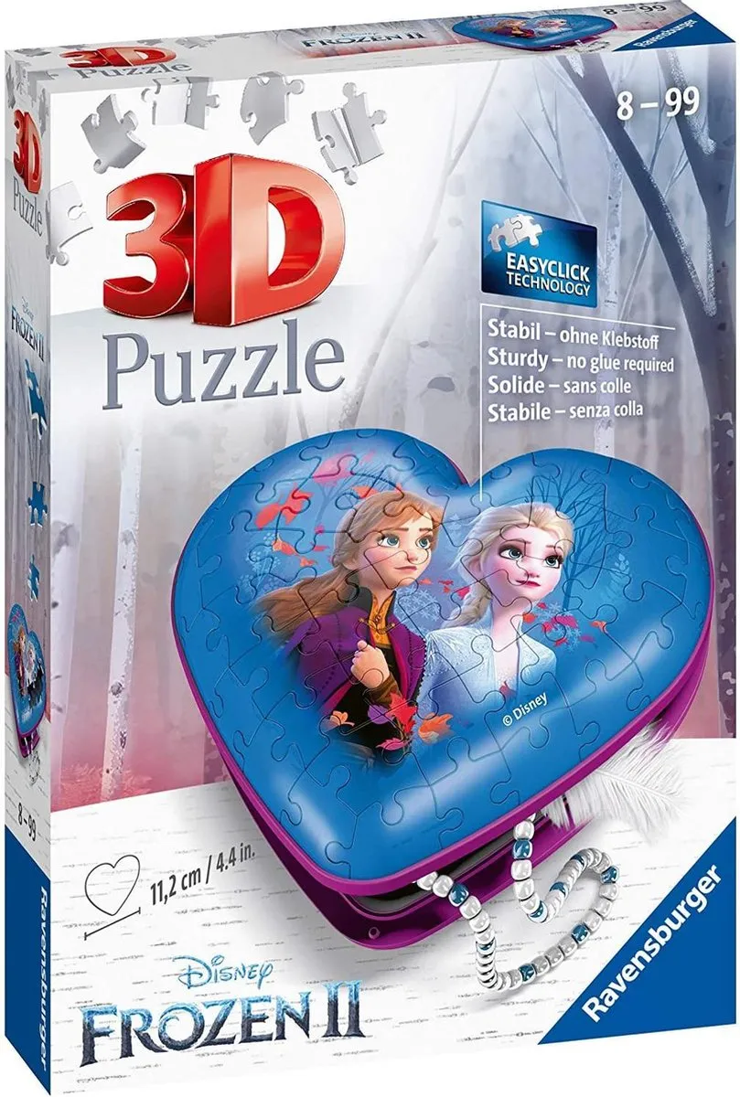 Ravensburger Disney Frozen 2 Hartendoosje 3D Puzzel 54 Stuks - afbeelding 6 van 6