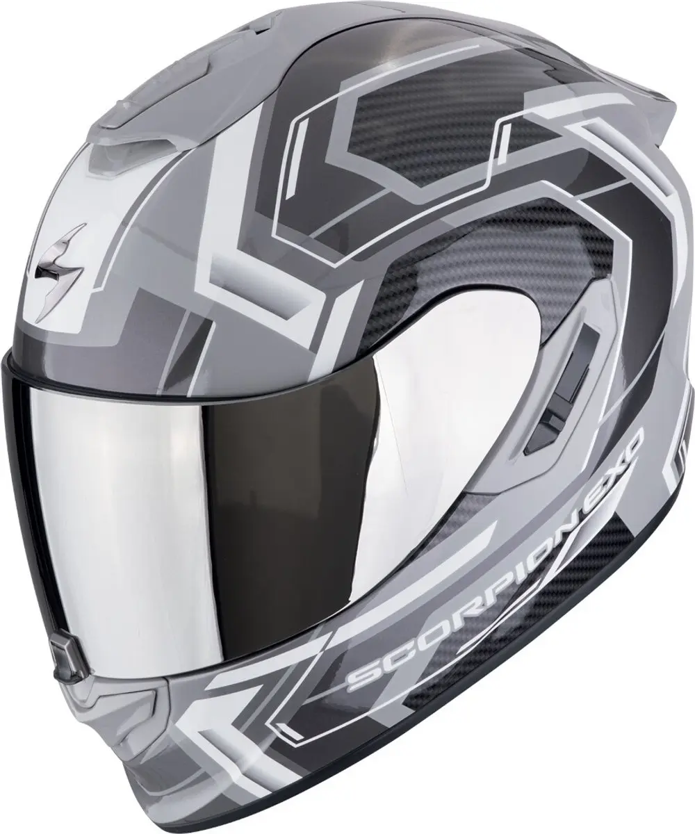 Scorpion EXO-1400 Evo II Air Linart Grijs Wit Integraalhelm