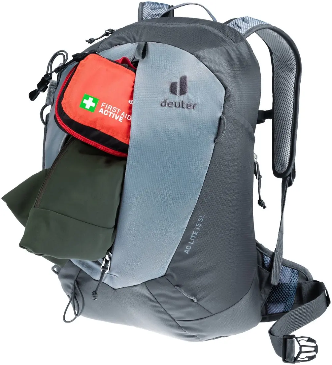 Deuter AC Lite Backpack 15L Rugzak - Shale/Graphite - afbeelding 3 van 6