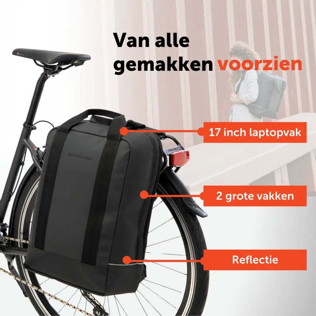 New Looxs Odense Nevada Rugzak 20L - Zwart - afbeelding 5 van 6