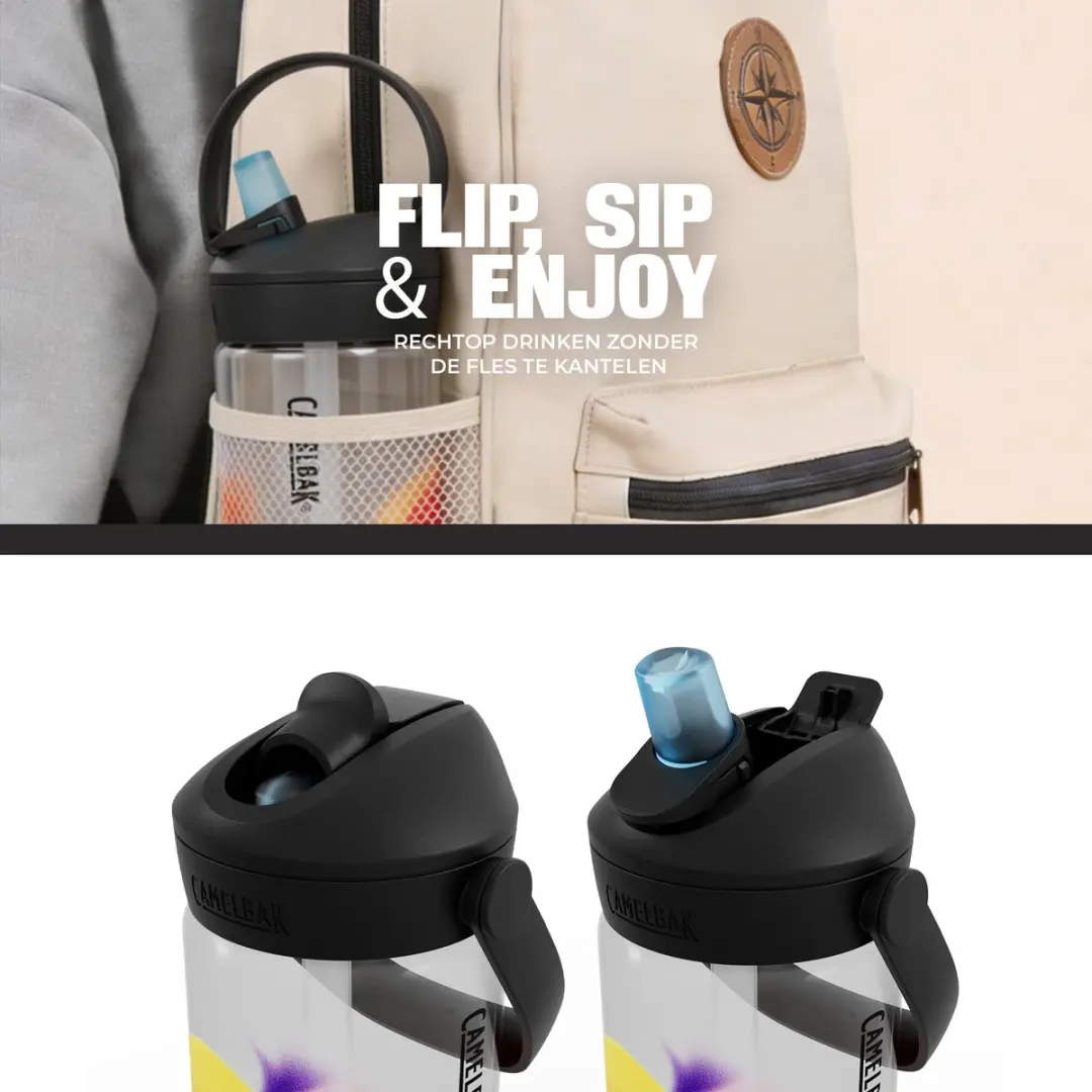 CamelBak Thrive Flip Straw Kids Drinkfles 400ml - CB2860901041 - Transparant - afbeelding 6 van 6