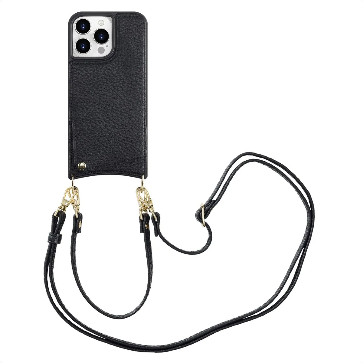Selencia Hoesje iPhone 15 Pro Max - 2 Pasjes - Zwart