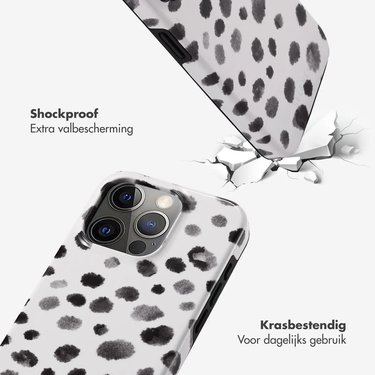 Selencia Hoesje iPhone 15 Pro Trendy Leopard