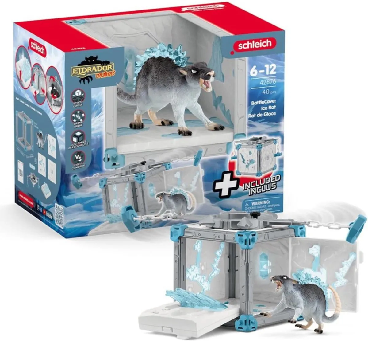 Schleich Eldrador Creatures BattleCave IJs Rat 42676 - Blauw/Wit