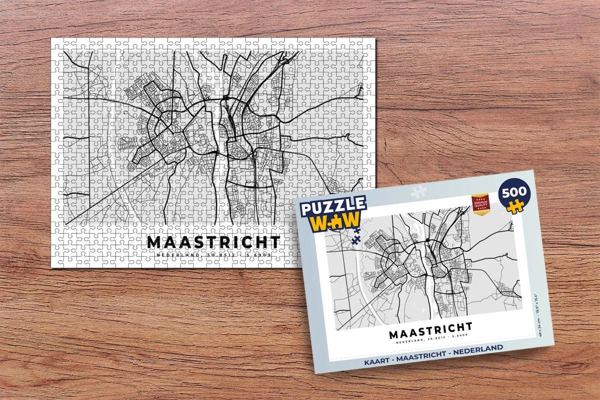 PuzzleWow Maastricht Legpuzzel 500 Stuks - Multicolor