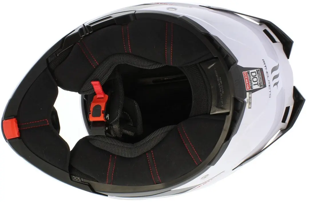 MT Helmets Atom II Systeemhelm - L - Glanzend wit - afbeelding 6 van 6