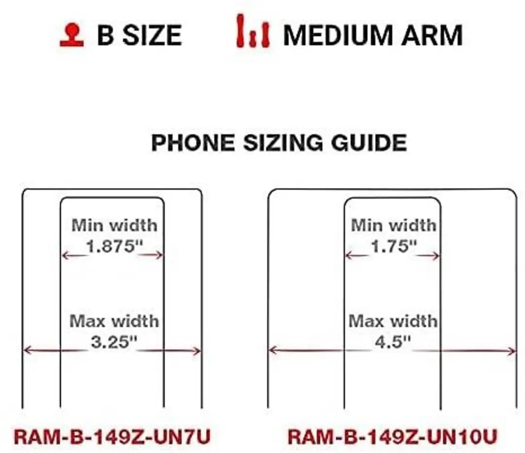 RAM Mounts X-Grip 8025503 Telefoonhouder - Zwart