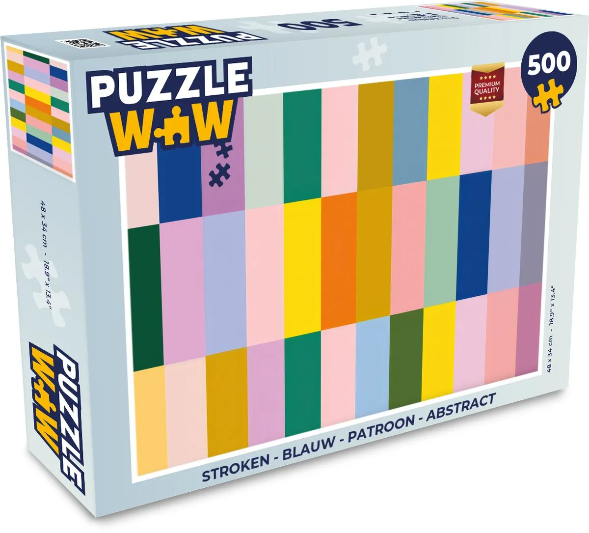 PuzzleWow Stroken Abstract Legpuzzel 500 Stuks