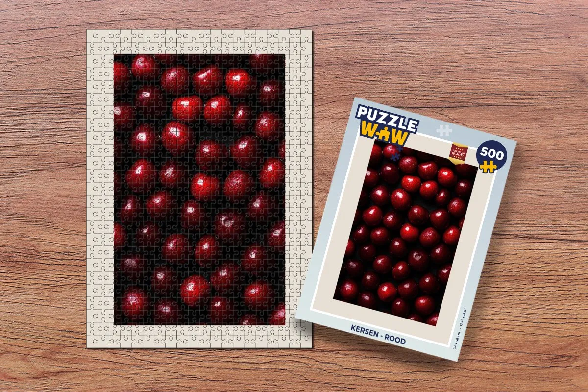 PuzzleWow Kersen Legpuzzel 500 Stuks - Rood