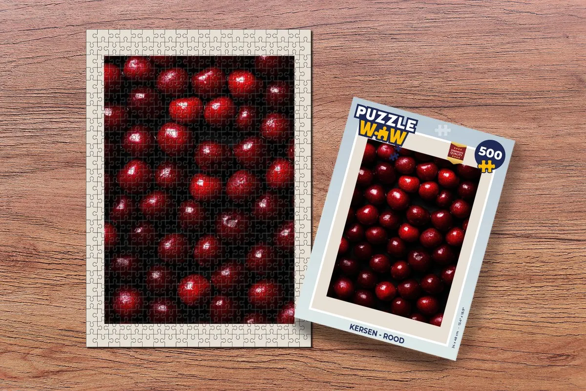 PuzzleWow Kersen Legpuzzel 500 Stuks - Rood