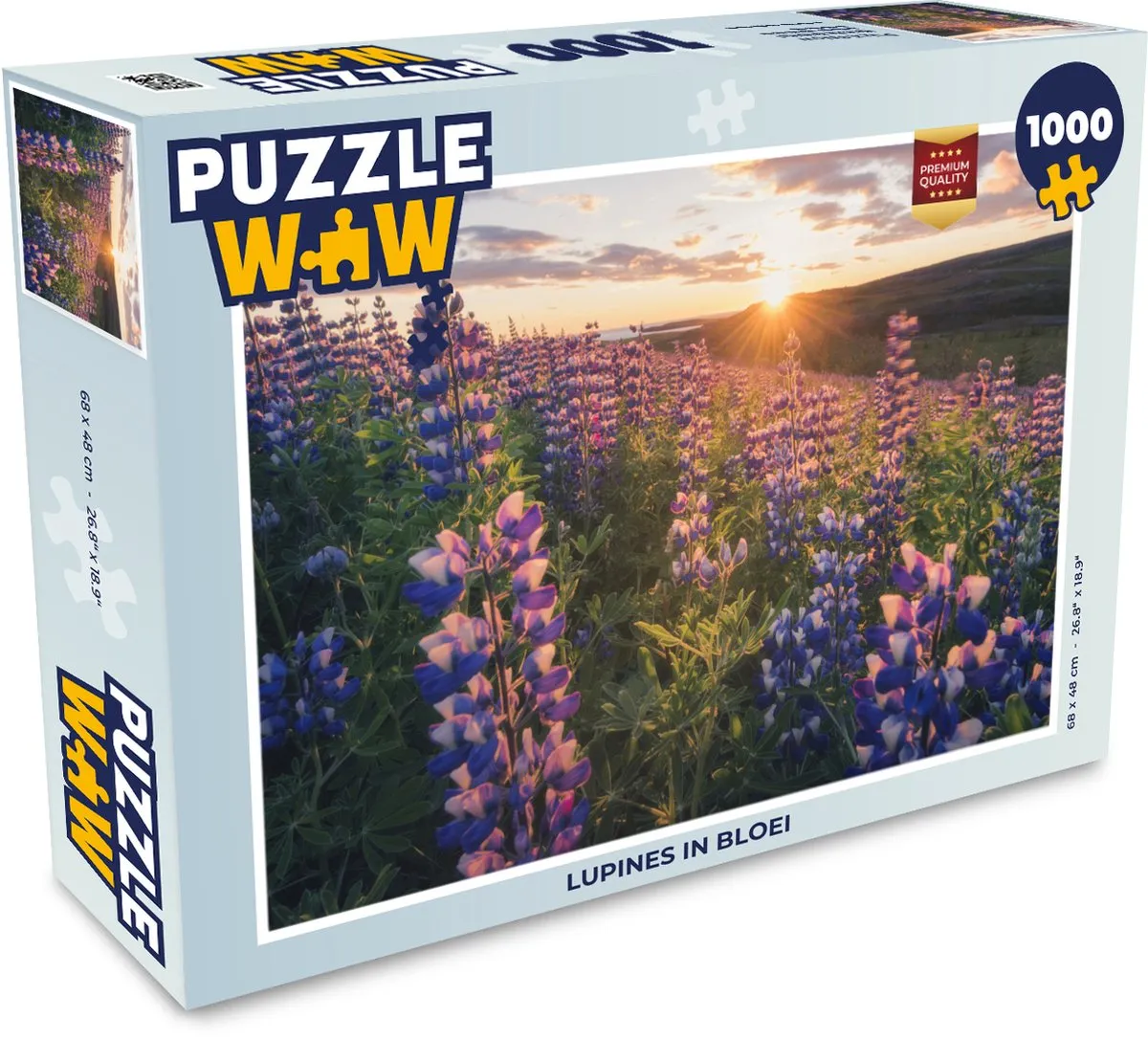 PuzzleWow Lupine Legpuzzel 1000 Stuks - Multicolor