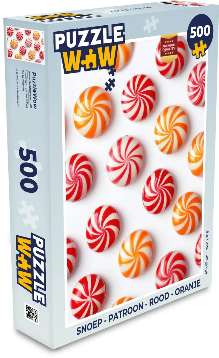 PuzzleWow Snoep Patroon Legpuzzel 500 Stuks