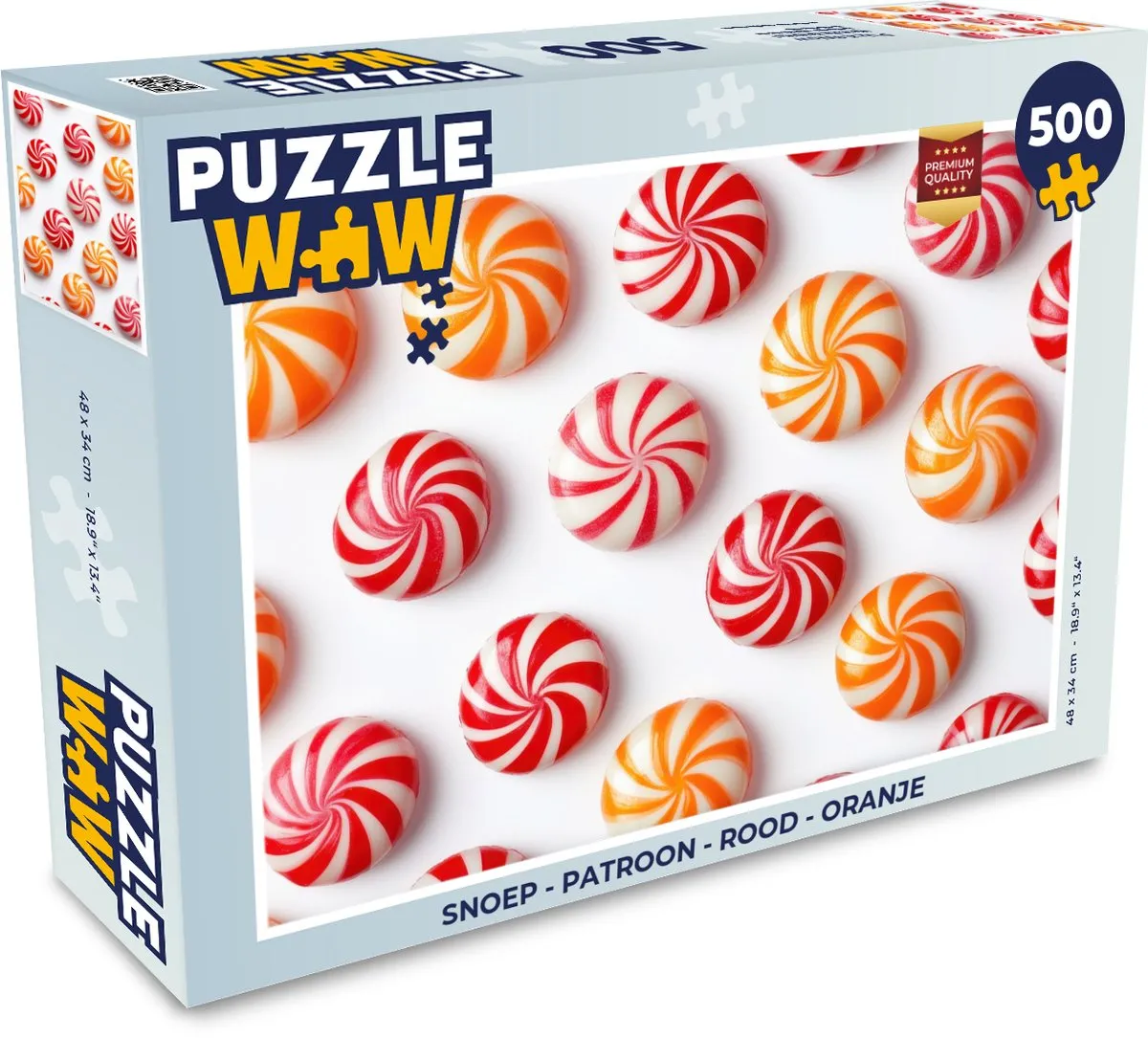 PuzzleWow Snoep Patroon Legpuzzel 500 Stuks - MPN 8721169398983