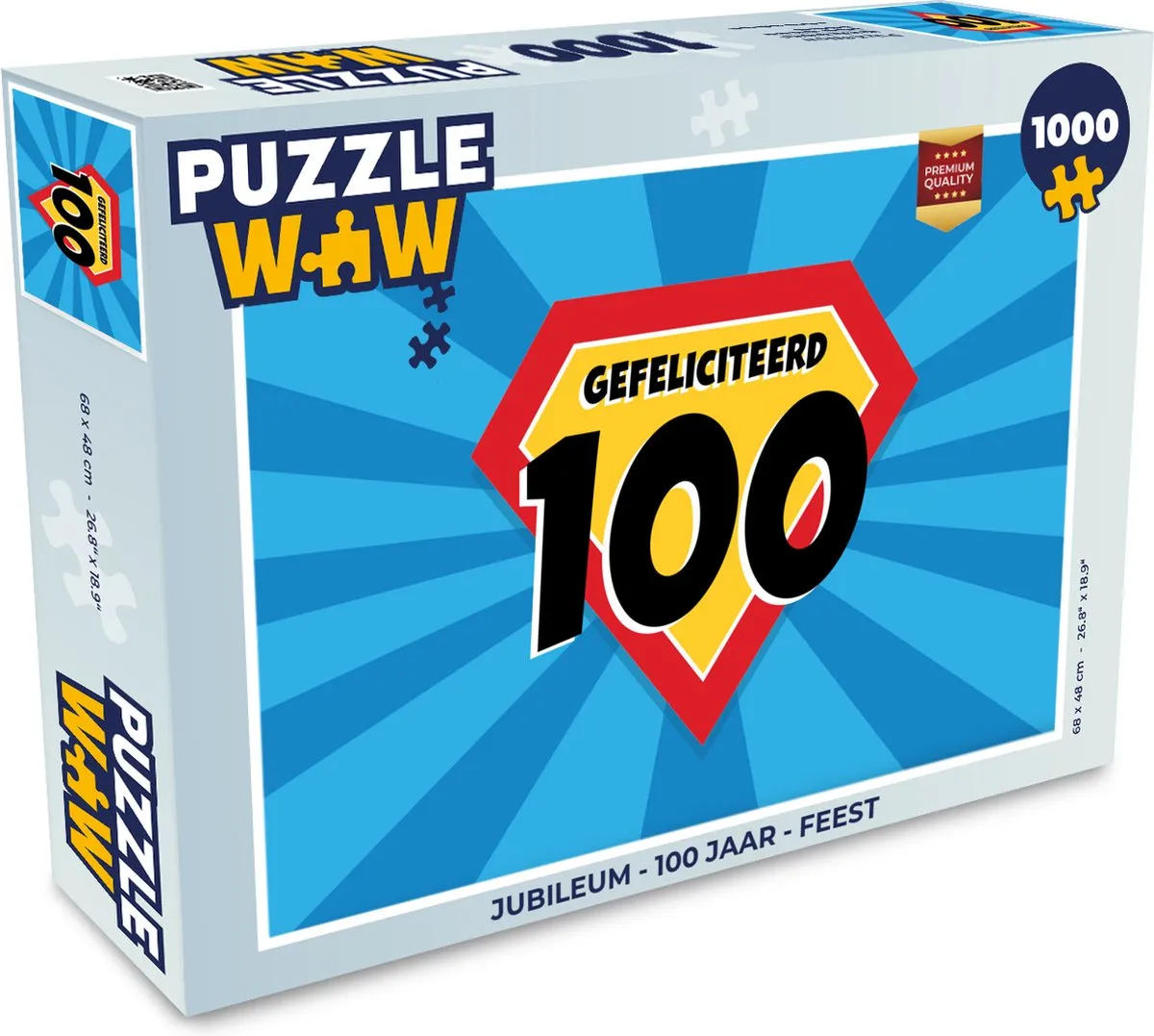 PuzzleWow Jubileum Legpuzzel 1000 Stuks