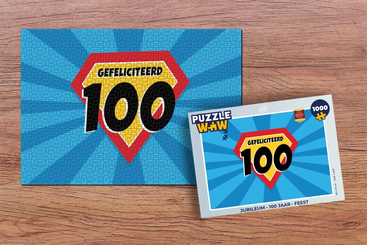PuzzleWow Jubileum Legpuzzel 1000 Stuks - Multicolor