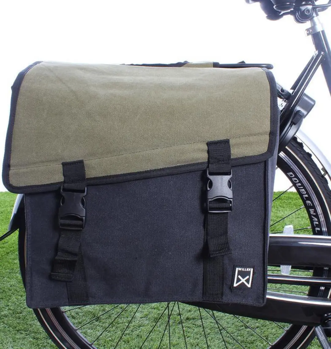 Willex Dubbele Canvas Tas 101 - 38L - Groen/Zwart - afbeelding 2 van 2