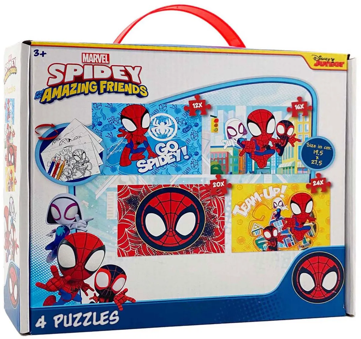 Disney Junior Marvel Spidey and his Amazing Friends Puzzels - 24 Stuks - 4x24