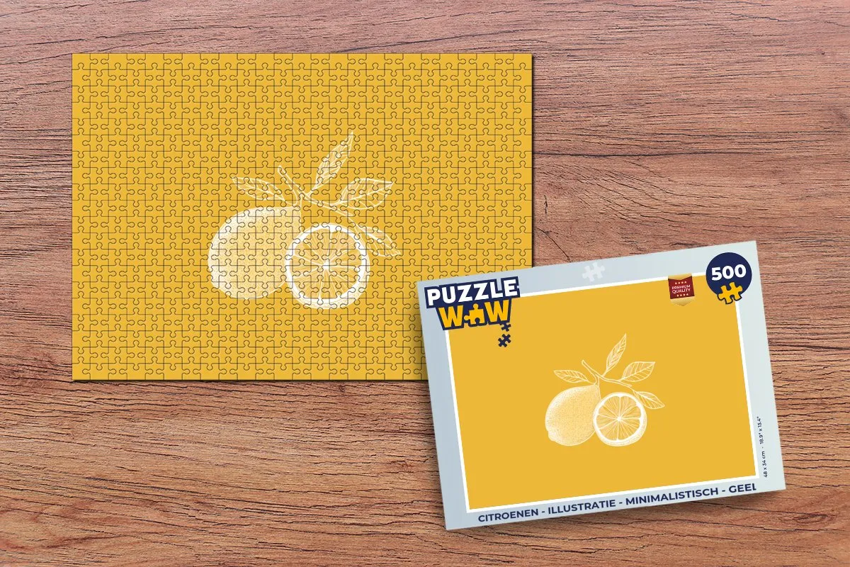 PuzzleWow Citroenen Legpuzzel 500 Stuks - Geel