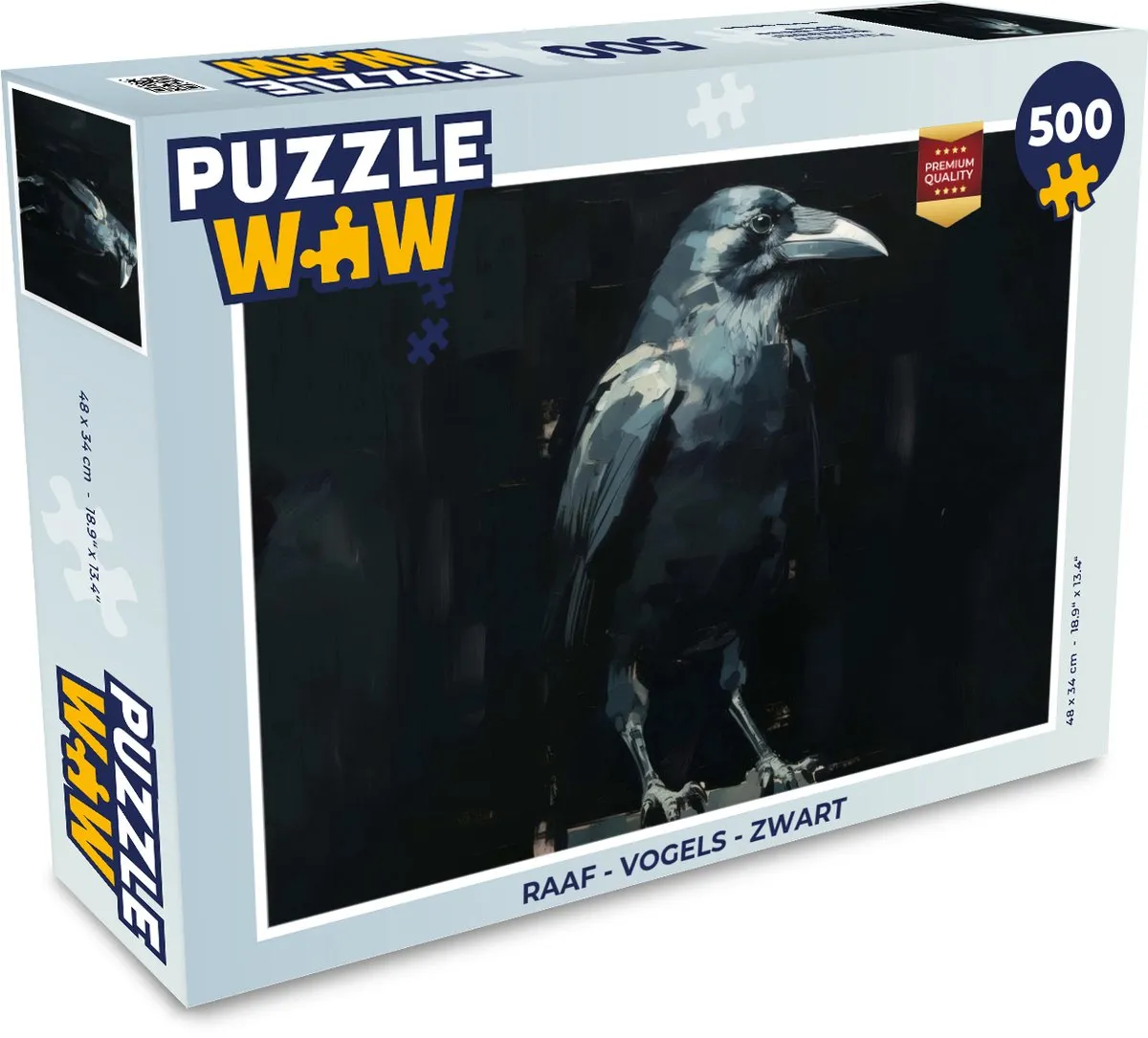 PuzzleWow Vogels Raaf Legpuzzel 500 Stuks