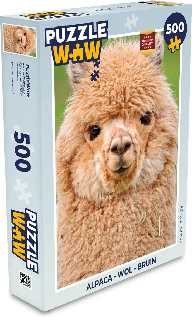 PuzzleWow Alpaca Wol Legpuzzel 500 Stuks