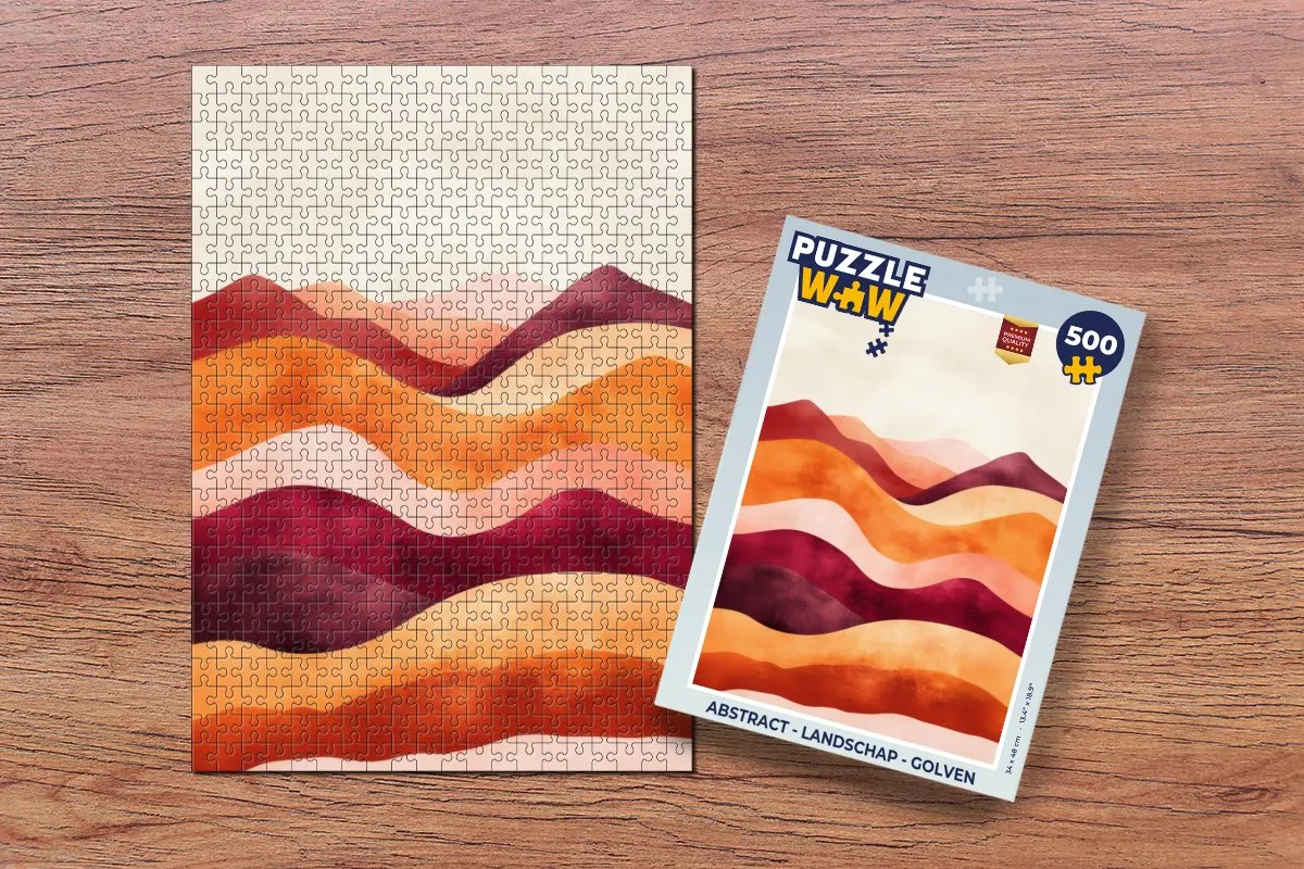PuzzleWow Abstract Landschap Golven Legpuzzel 500 Stuks