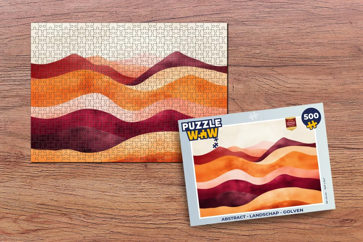 PuzzleWow Abstract Landschap Golven Legpuzzel 500 Stuks