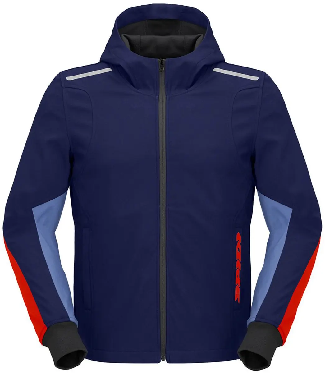 Spidi Armor Hoodie Licht Marine Rood
